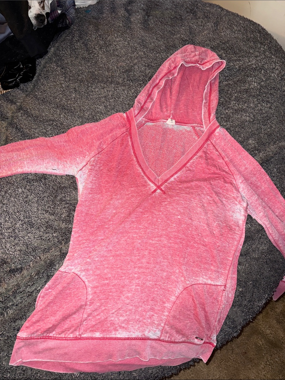 Hang Ten Rose Pink Heathered Hooded Pullover
